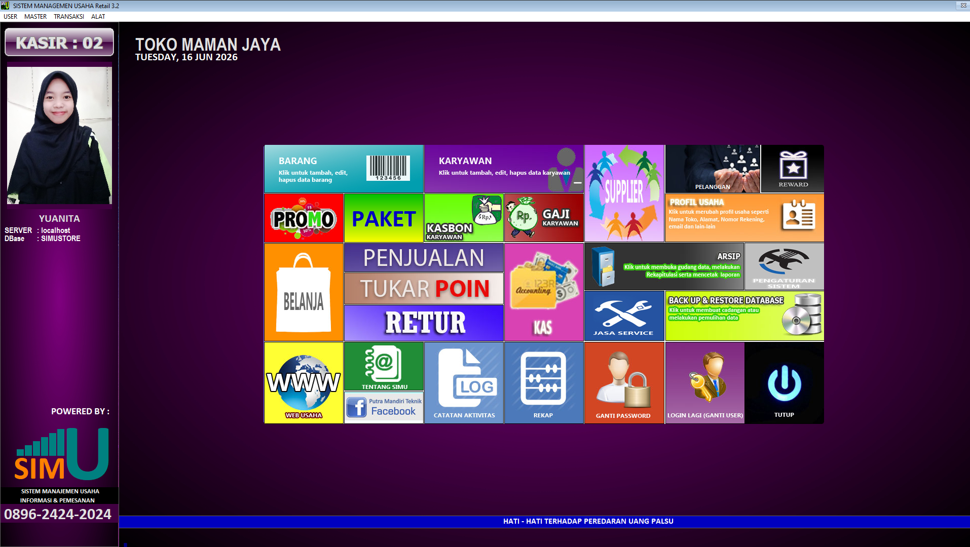 Visualisasi Perangkat SISTEM MANAJEMEN USAHA (SIMU)